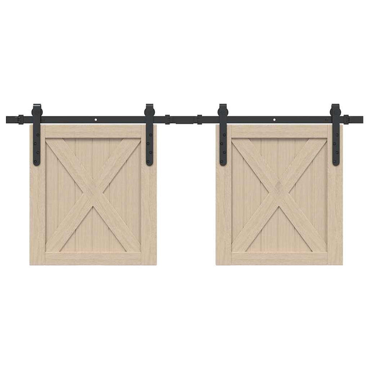 Ensemble de suspension Vidaxl pour la porte coulissante 122 cm en acier au carbone