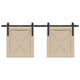Ensemble de suspension Vidaxl pour la porte coulissante 122 cm en acier au carbone