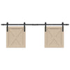 Ensemble de suspension Vidaxl pour la porte coulissante 152 cm en acier au carbone