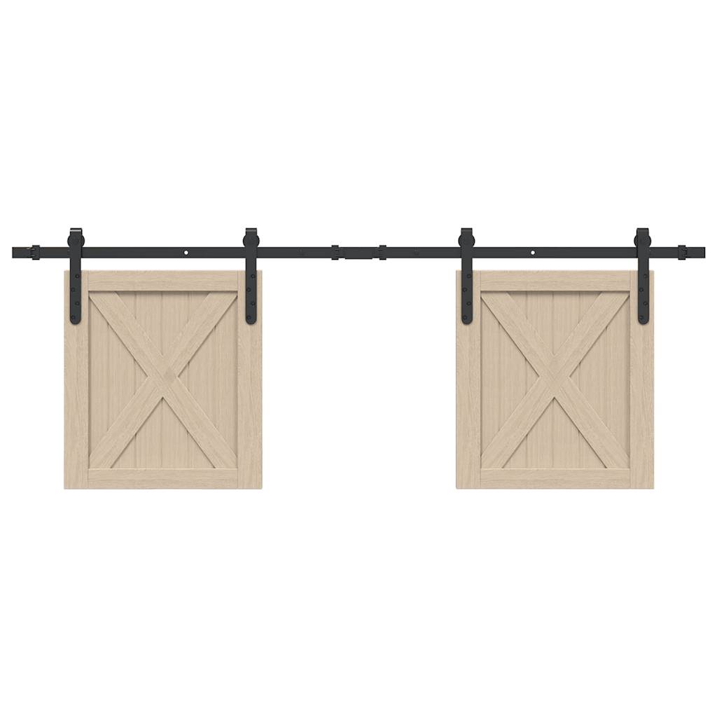 Ensemble de suspension Vidaxl pour la porte coulissante 152 cm en acier au carbone