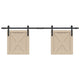 Ensemble de suspension Vidaxl pour la porte coulissante 152 cm en acier au carbone