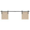 Ensemble de suspension Vidaxl pour la porte coulissante 183 cm en acier au carbone