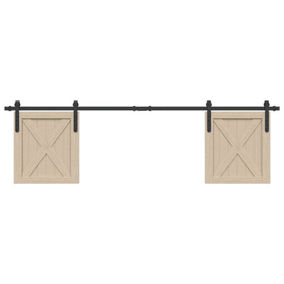 Ensemble de suspension Vidaxl pour la porte coulissante 183 cm en acier au carbone