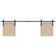 Ensemble de suspension Vidaxl pour la porte coulissante 183 cm en acier au carbone