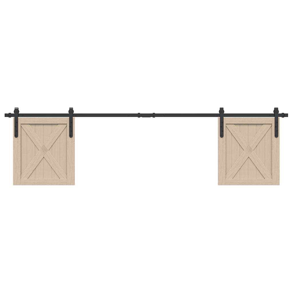 Suspension Vidaxl Ensemble pour la porte coulissante de 200 cm en acier au carbone