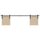 Suspension Vidaxl Ensemble pour la porte coulissante de 200 cm en acier au carbone