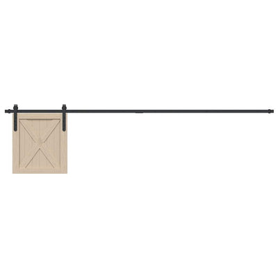 Ensemble de suspension Vidaxl pour la porte coulissante 213 cm en acier au carbone