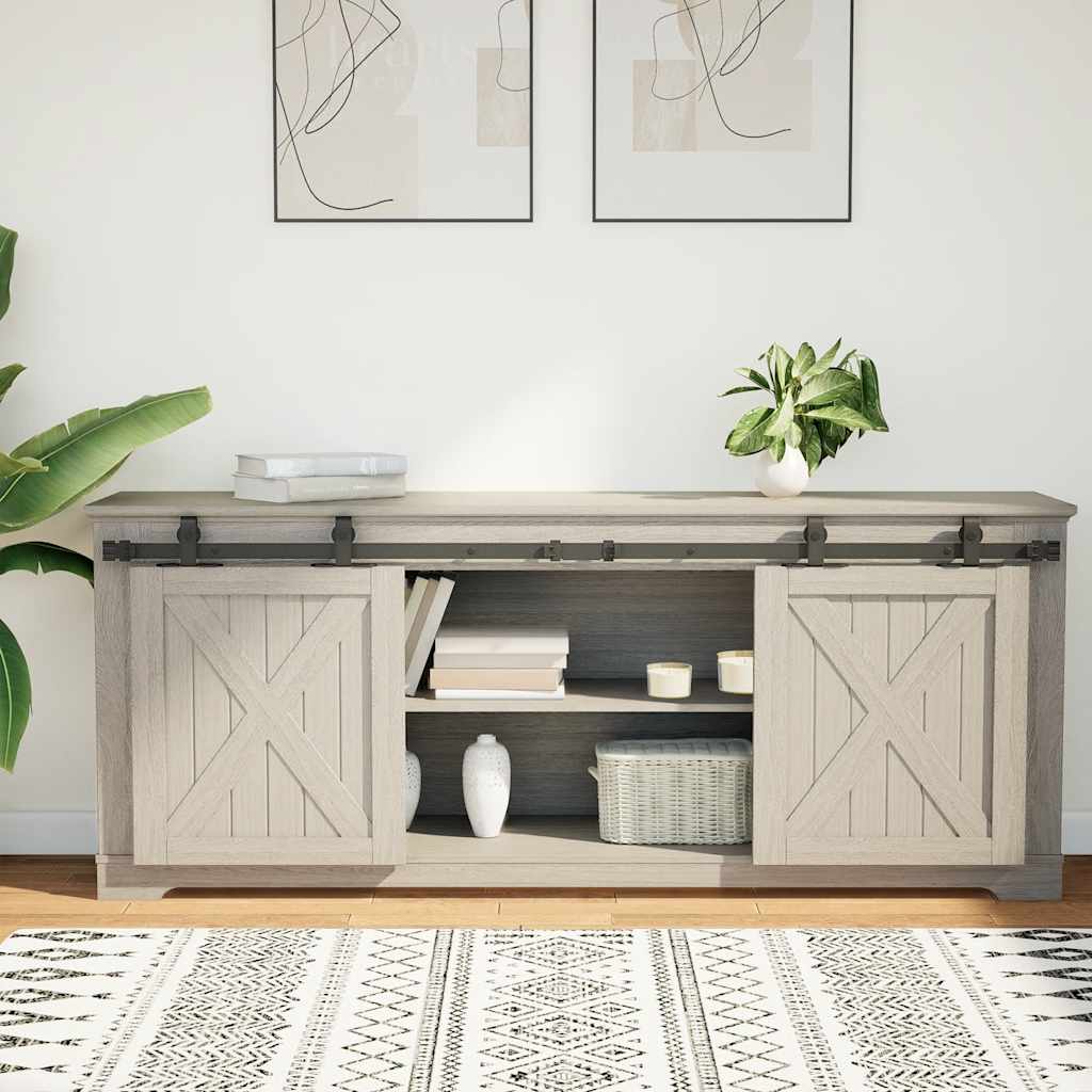 Ensemble de suspension Vidaxl pour la porte coulissante 152 cm en acier au carbone