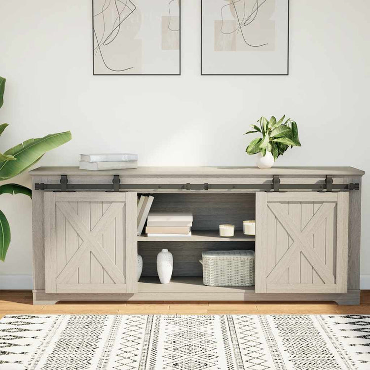 Ensemble de suspension Vidaxl pour la porte coulissante 152 cm en acier au carbone