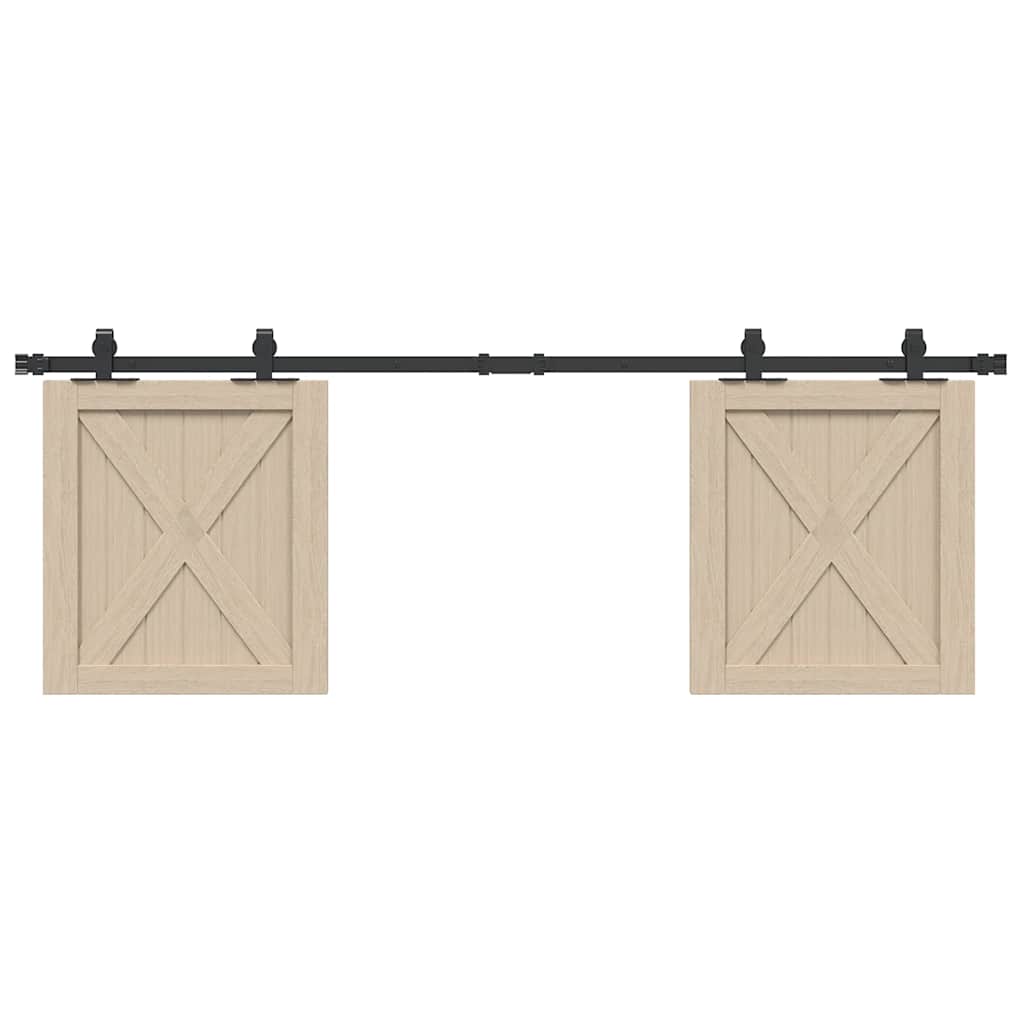 Ensemble de suspension Vidaxl pour la porte coulissante 152 cm en acier au carbone