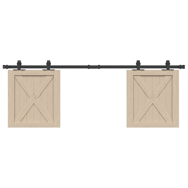 Ensemble de suspension Vidaxl pour la porte coulissante 152 cm en acier au carbone