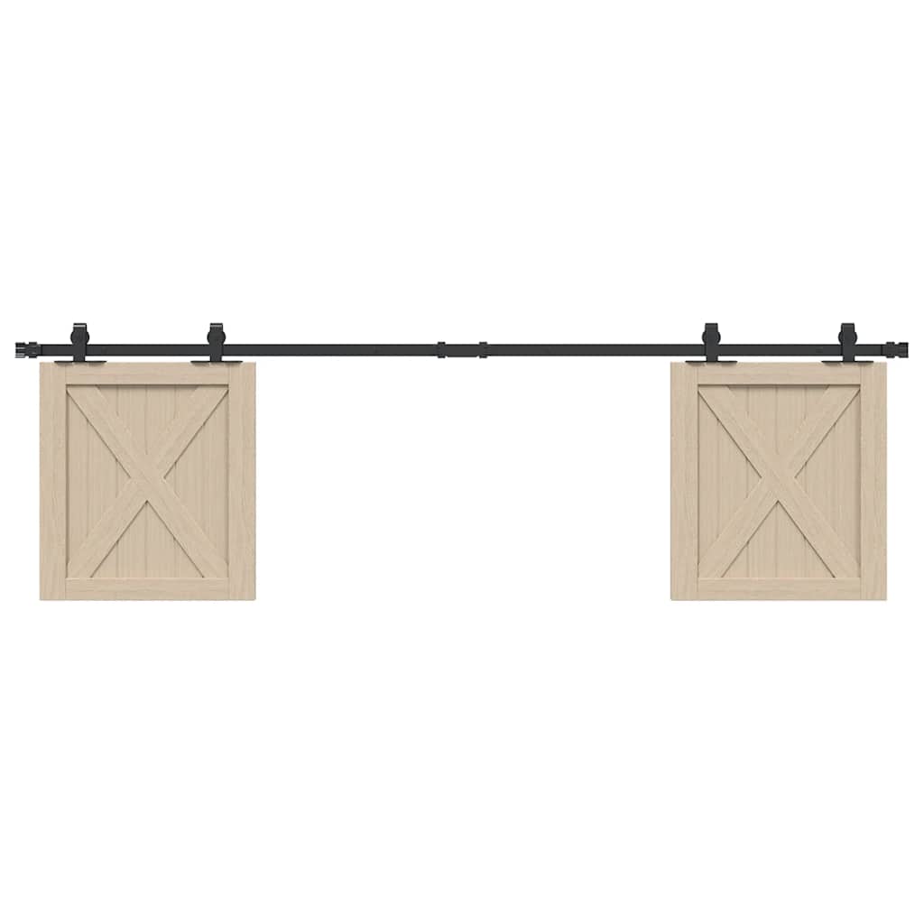 Ensemble de suspension Vidaxl pour la porte coulissante 183 cm en acier au carbone
