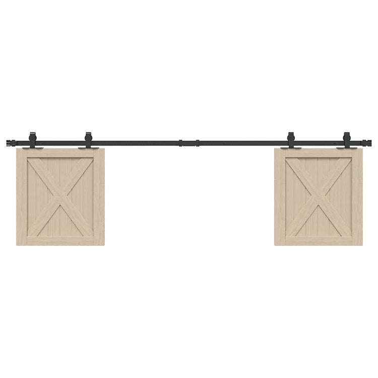Ensemble de suspension Vidaxl pour la porte coulissante 183 cm en acier au carbone