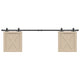 Ensemble de suspension Vidaxl pour la porte coulissante 183 cm en acier au carbone