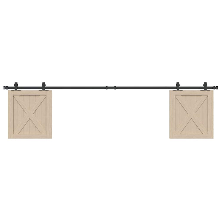 Ensemble de suspension Vidaxl pour la porte coulissante 213 cm en acier au carbone