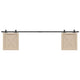 Ensemble de suspension Vidaxl pour la porte coulissante 213 cm en acier au carbone