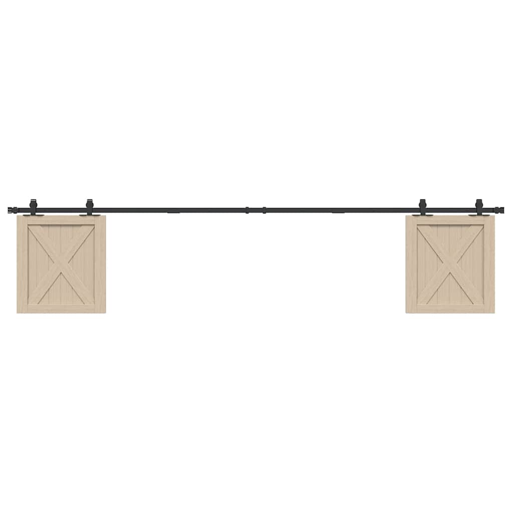 Ensemble de suspension Vidaxl pour la porte coulissante de 244 cm en acier au carbone