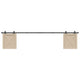 Ensemble de suspension Vidaxl pour la porte coulissante de 244 cm en acier au carbone