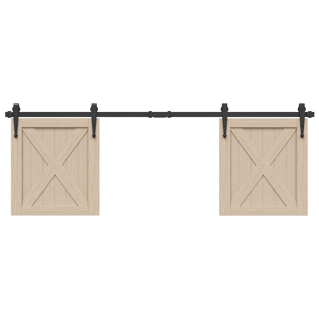 Ensemble de suspension Vidaxl pour la porte coulissante 152 cm en acier au carbone