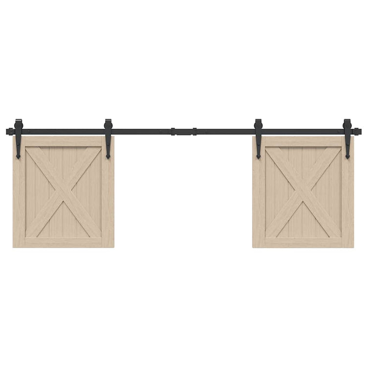 Ensemble de suspension Vidaxl pour la porte coulissante 152 cm en acier au carbone