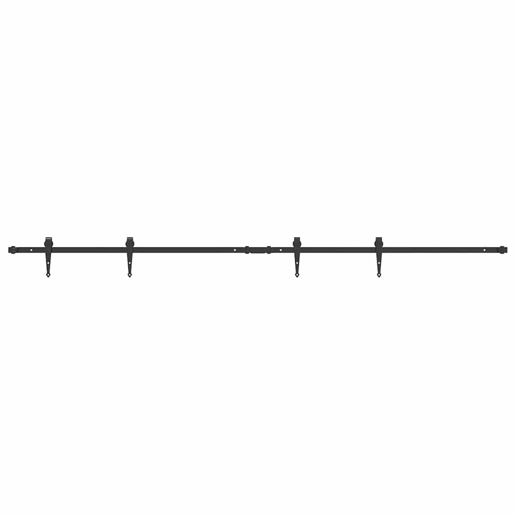 Ensemble de suspension Vidaxl pour la porte coulissante 213 cm en acier au carbone