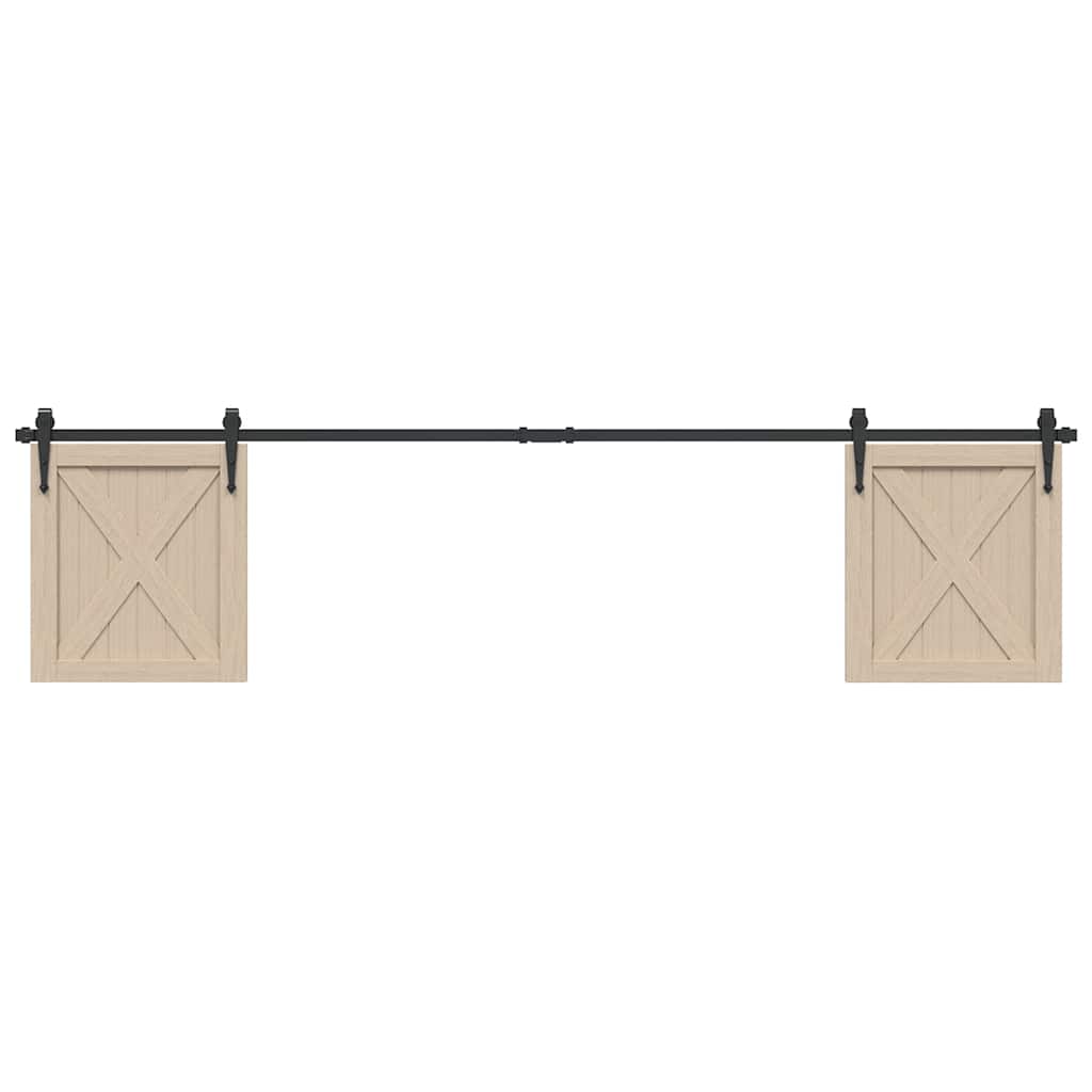 Ensemble de suspension Vidaxl pour la porte coulissante 213 cm en acier au carbone