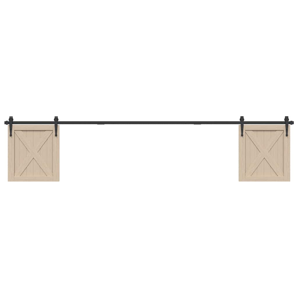 Ensemble de suspension Vidaxl pour la porte coulissante de 244 cm en acier au carbone