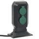 Vidaxl Garden Stop Contact and Ground Pin 2 voies 15,5x11x24 cm noir et vert