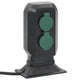 Vidaxl Garden Stop Contact and Ground Pin 4-Way 15.5x11x24 cm noir et vert