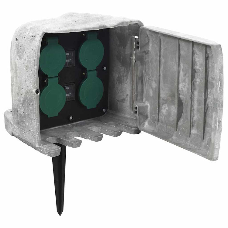 Vidaxl Garden Stop Contact avec capteur de lumière à goupille terrestre