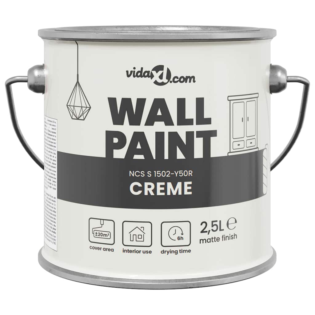 VidaXL peinture murale marron 2,5 l impression murale