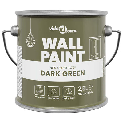 VidaXL peinture murale vert 2,5 l impression murale