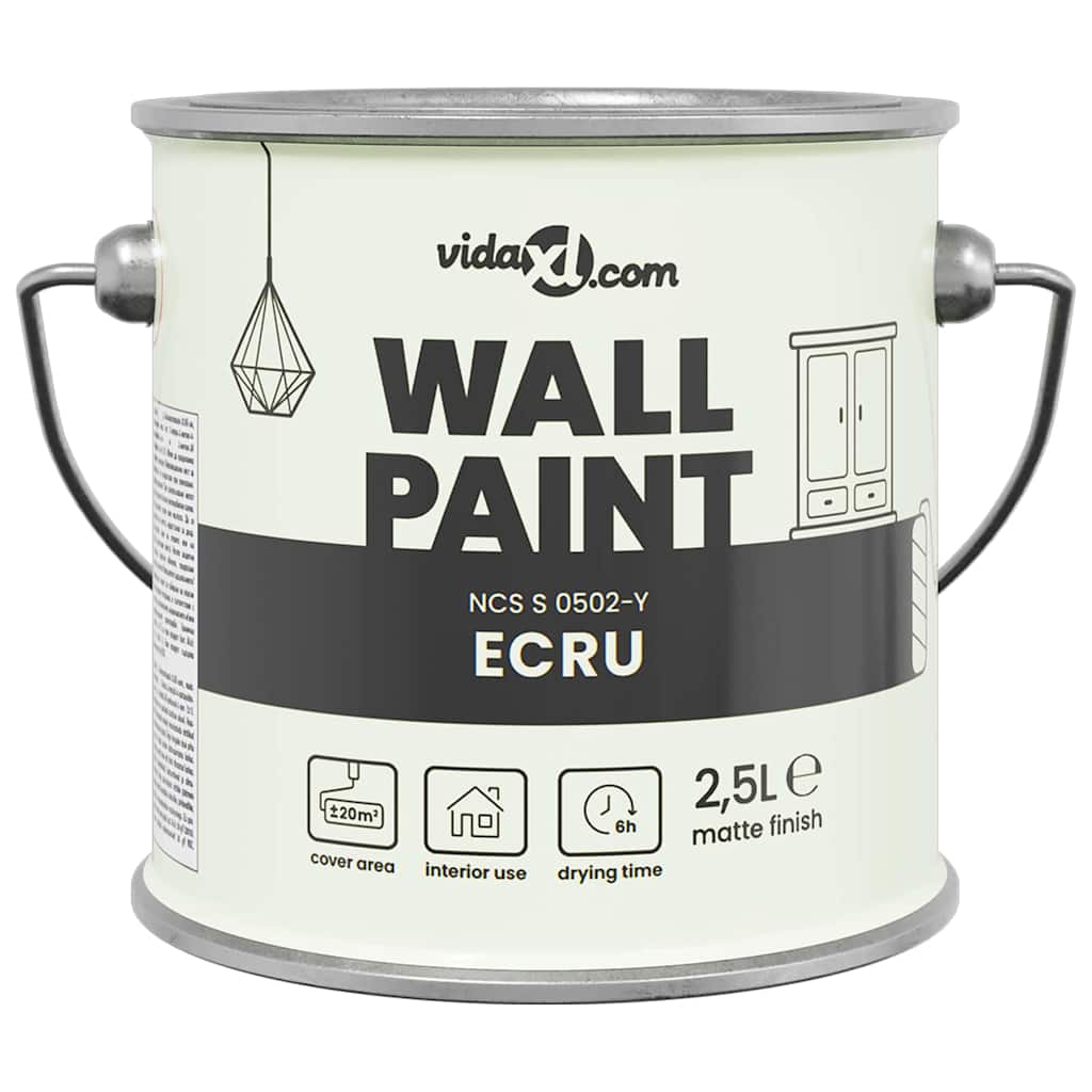 VidaXL peinture murale marron 2,5 l impression murale