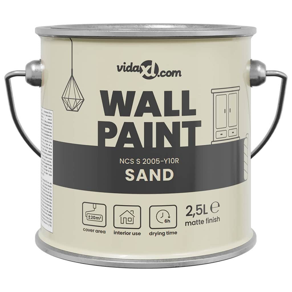 VidaXL peinture murale marron 2,5 l impression murale