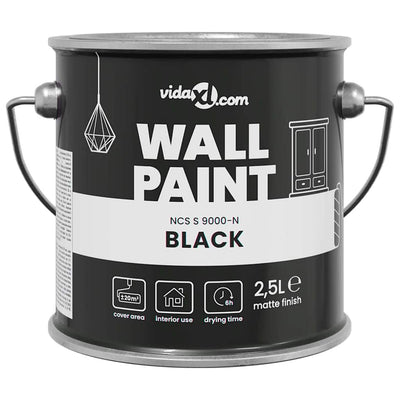 VidaXL peinture murale noir 2,5 l impression murale