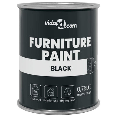 Vidaxxl peinture pour meubles noir 10 x 10 x 12 cm impression murale