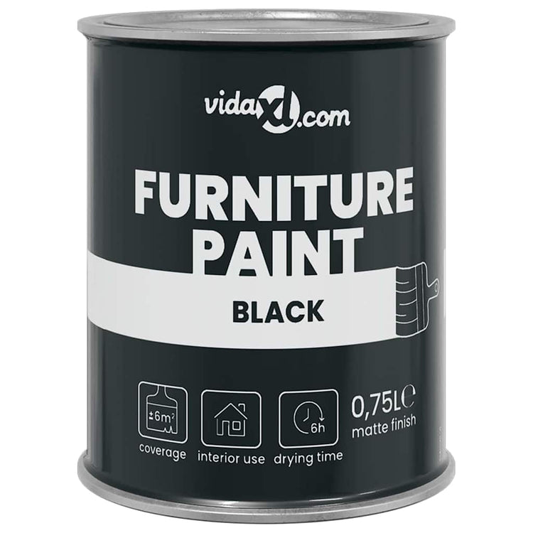 Vidaxxl peinture pour meubles noir 10 x 10 x 12 cm impression murale