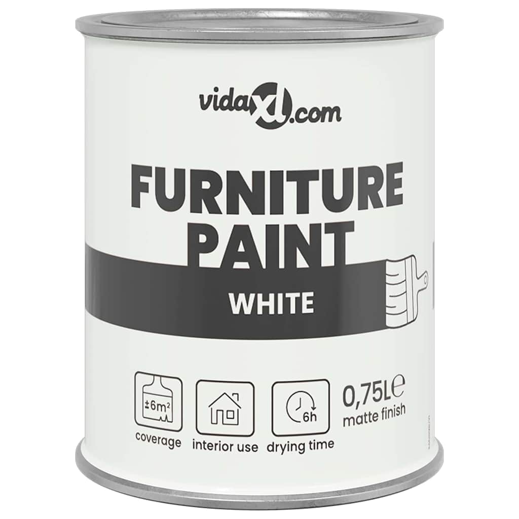 Vidaxxl peinture pour meuble blanc 10 x 10 x 12 cm impression murale