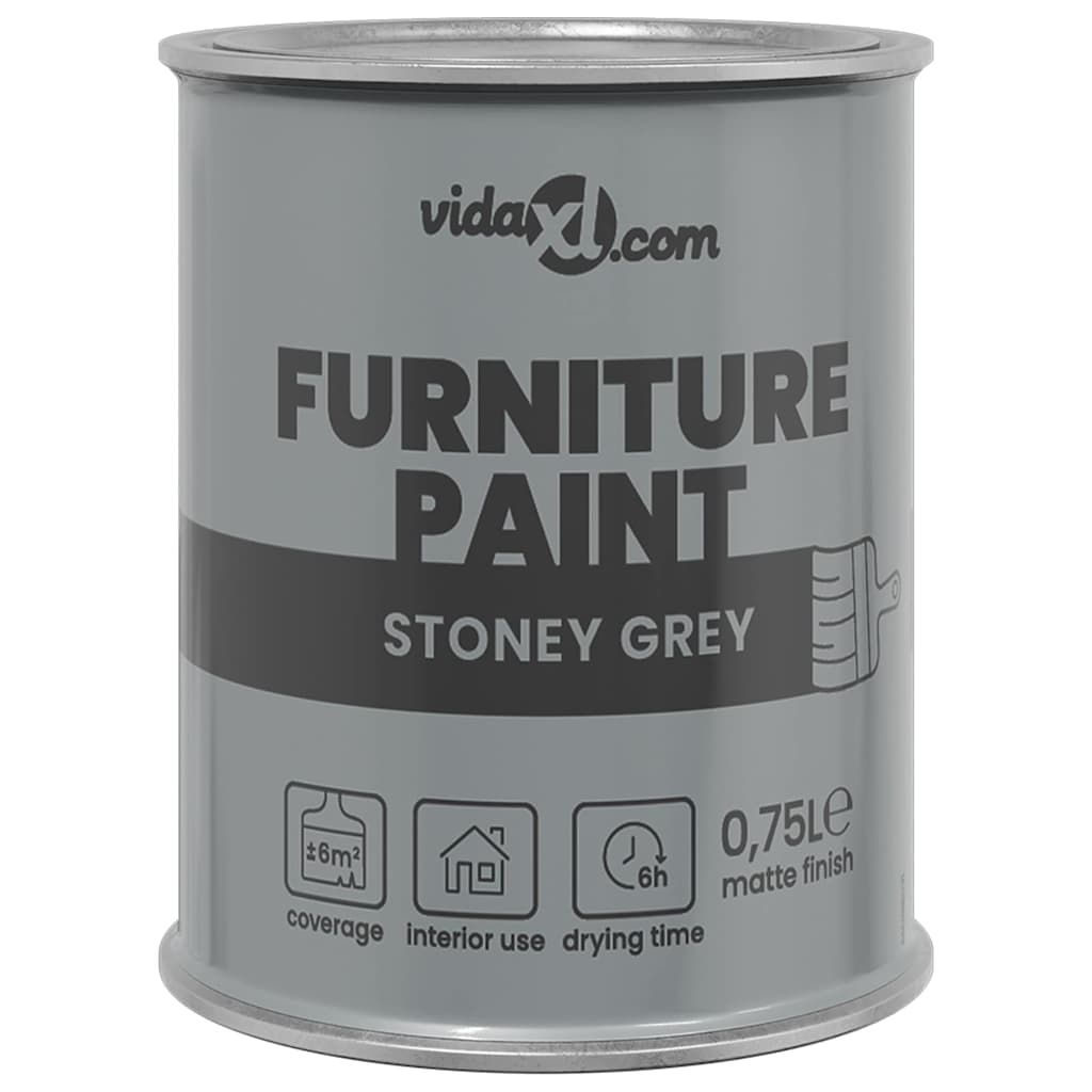 Vidaxxl peinture pour meuble gris 10 x 10 x 12 cm impression murale