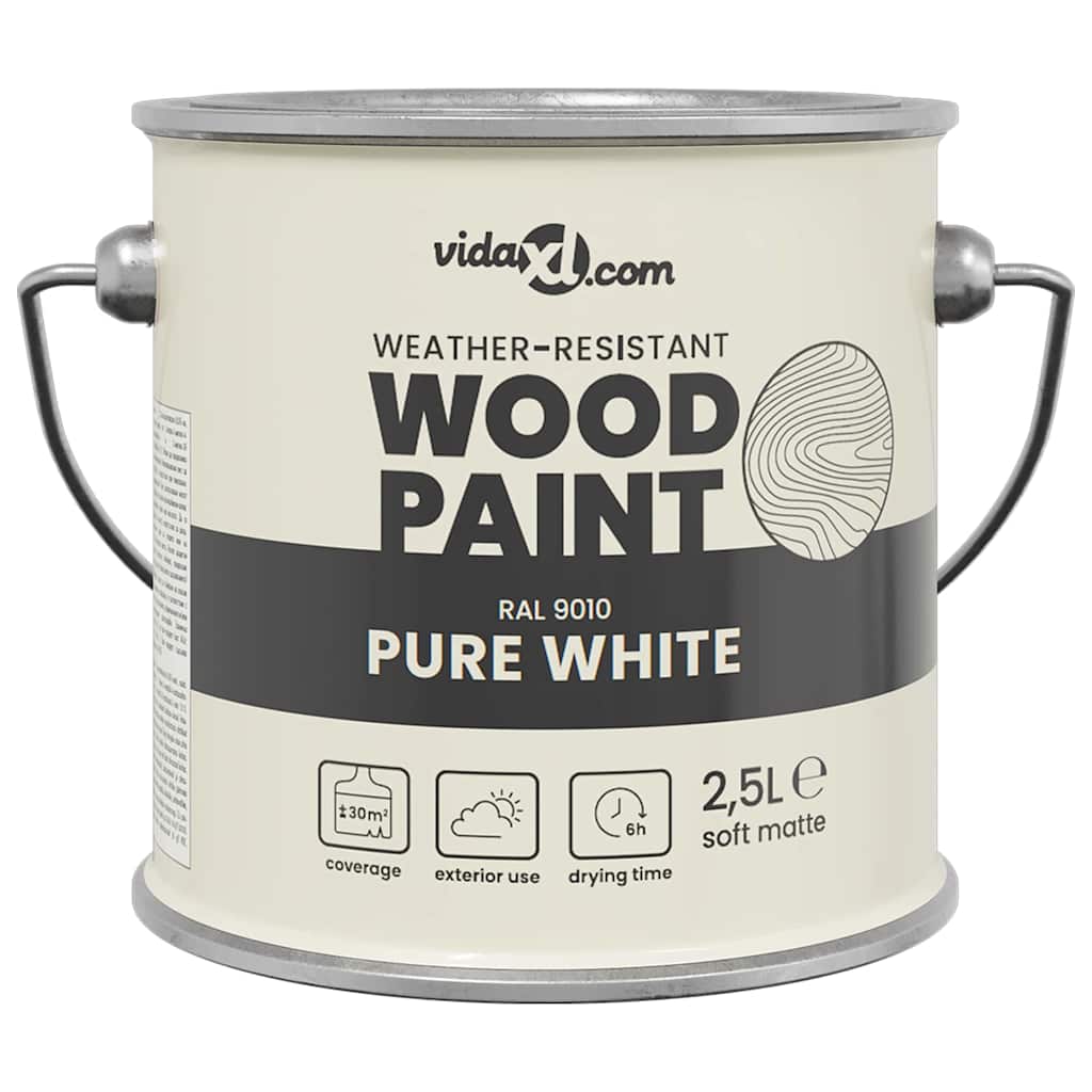 Vidaxxl peinture pour bois blanc 16,5 x 16,5 x 16 cm impression murale
