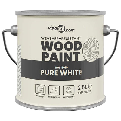 Vidaxxl peinture pour bois blanc 16,5 x 16,5 x 16 cm impression murale