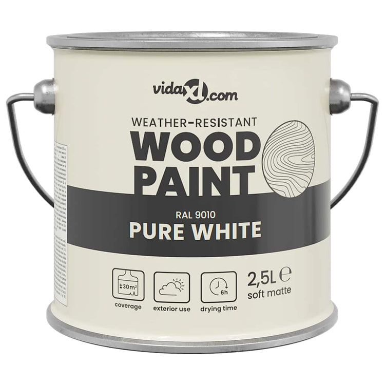 Vidaxxl peinture pour bois blanc 16,5 x 16,5 x 16 cm impression murale