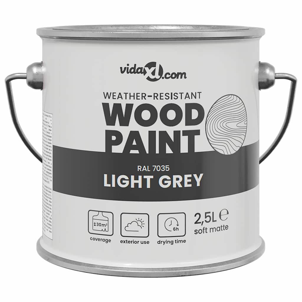 Vidaxxl peinture bois gris 16,5 x 16,5 x 16 cm impression murale
