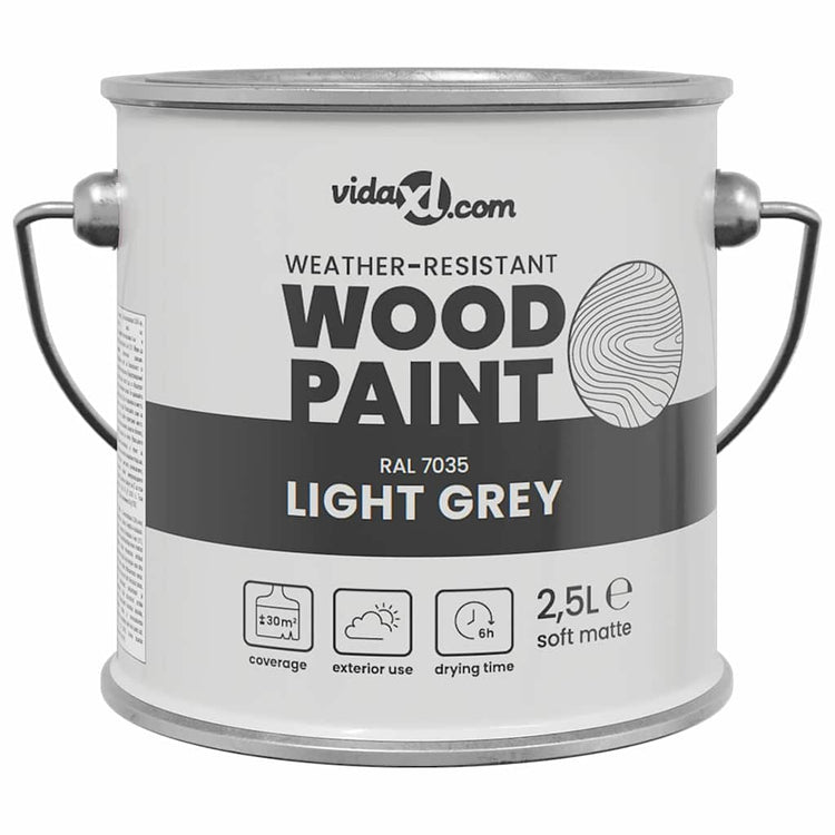 Vidaxxl peinture bois gris 16,5 x 16,5 x 16 cm impression murale
