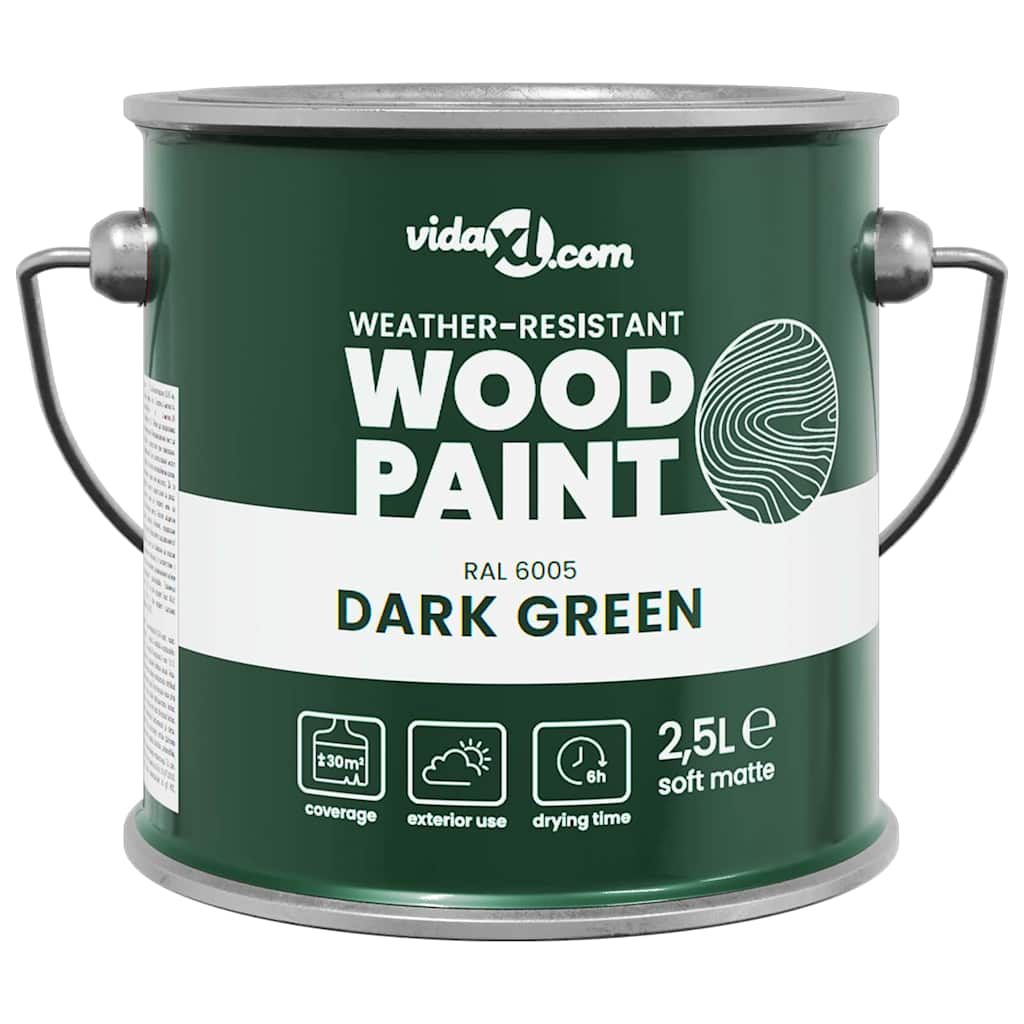 Vidaxxl peinture pour bois vert 16,5 x 16,5 x 16 cm impression murale