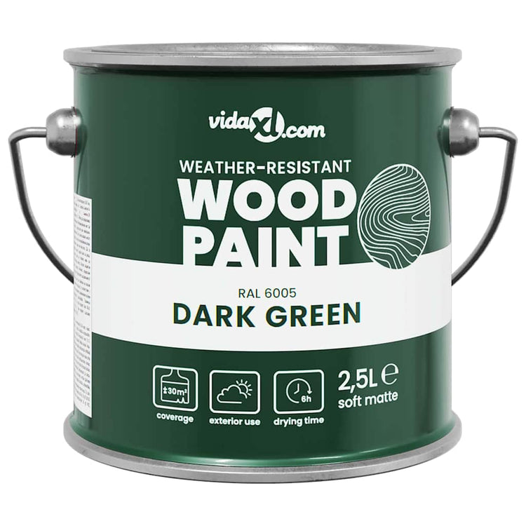 Vidaxxl peinture pour bois vert 16,5 x 16,5 x 16 cm impression murale