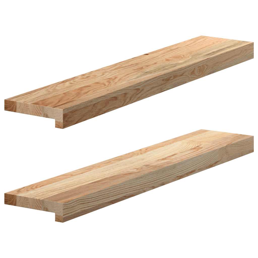 Vidaxl Window Sills 2 ST NON Traité 80x15x2 cm Chêne solide