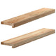 Vidaxl Window Sills 2 ST NON Traité 80x15x2 cm Chêne solide