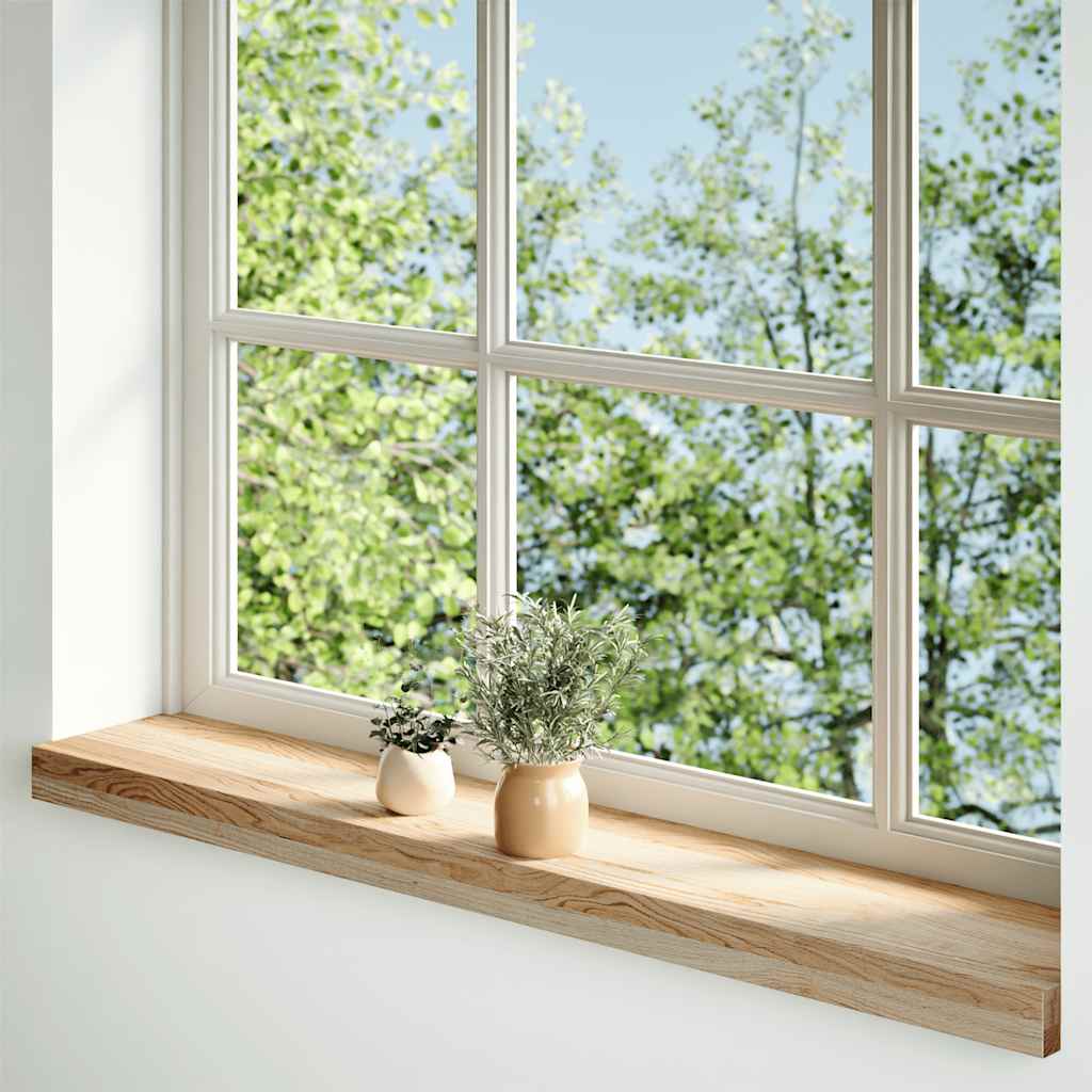 Vidaxl Window Sills 2 ST NON Traité 80x15x2 cm Chêne solide