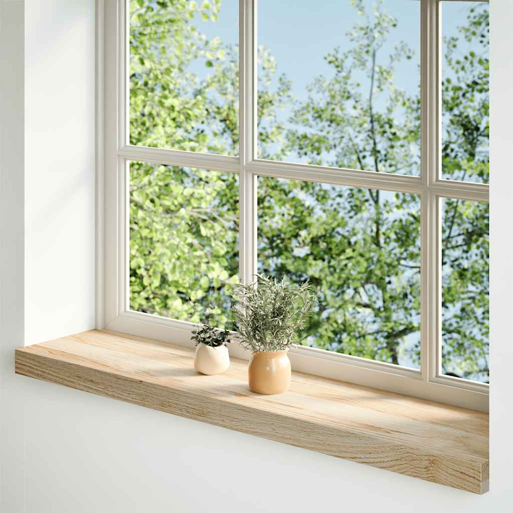 Vidaxx appuis de fenêtre 2 pcs non traité 90x20x2 cm chêne massif